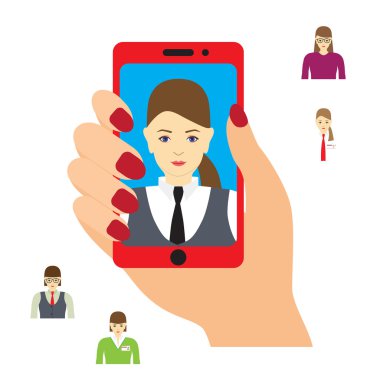 Selfie resmi smartphone için.