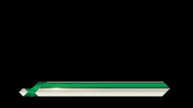 Animasyonlu alt üçüncü başlık çubuğu Ekran yayın adı plaka