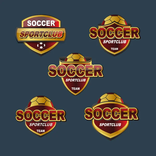 Badge vectoriel football football bannières sportives — Image vectorielle