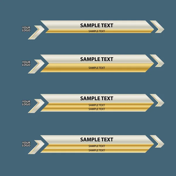 Terza barra banner inferiore trasmissione schermo — Vettoriale Stock