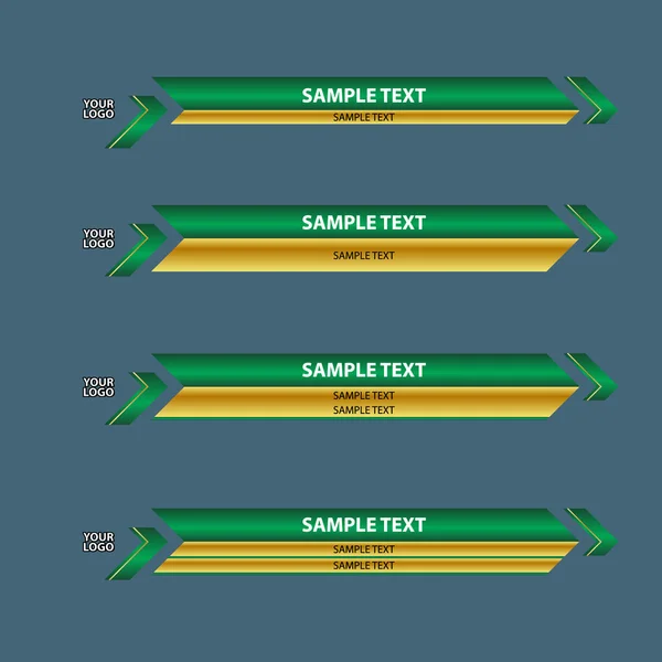 Tercer banner inferior bar pantalla de difusión — Archivo Imágenes Vectoriales