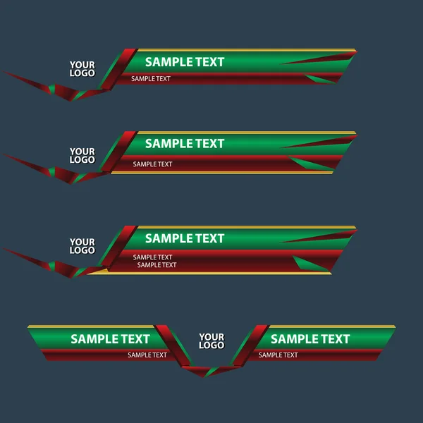 フラクタルより低い第 3 バナー画面放送バー — ストックベクタ