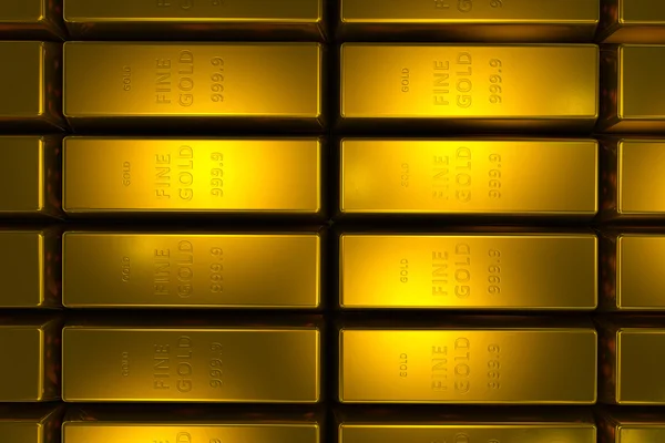 Barras de ouro 3d conceito — Fotografia de Stock