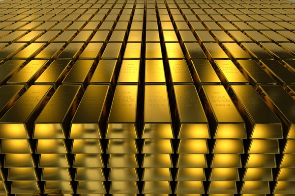Goldbarren dreidimensionale Konzept Hintergrund — Stockfoto