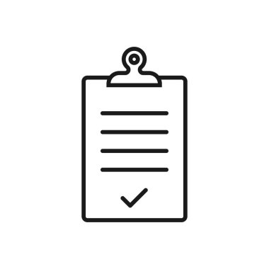 Pano simgesi. İşaretle. Kontrol listesi. Vektör illüstrasyonu, düz tasarım