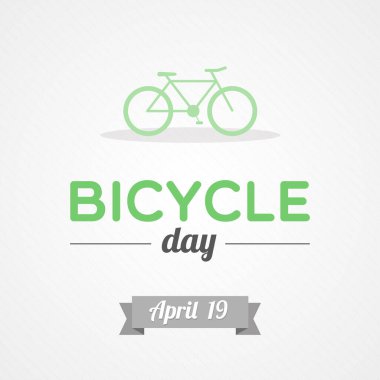 Bisiklet Günü. 19 Nisan. Vektör illüstrasyonu, düz tasarım