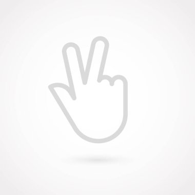 Taslak el simgesi. Jest konsepti. Vektör illüstrasyonu, düz tasarım
