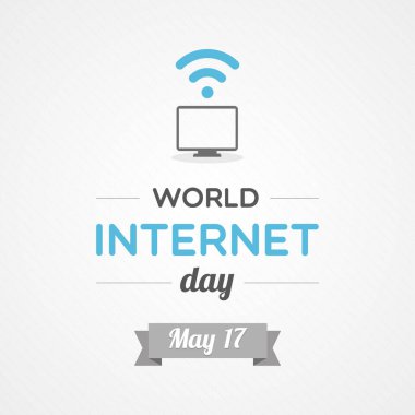 Dünya İnternet Günü. 17 Mayıs. Vektör illüstrasyonu, düz tasarım