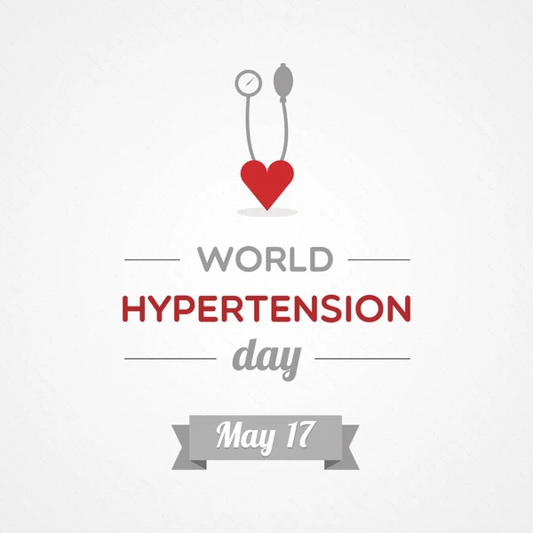 Día Mundial Hipertensión Mayo Ilustración Vectorial Diseño Plano — Archivo Imágenes Vectoriales