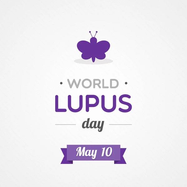 Día Mundial Del Lupus Mayo Ilustración Vectorial Diseño Plano — Archivo Imágenes Vectoriales
