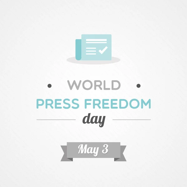 Día Mundial Libertad Prensa Mayo Ilustración Vectorial Diseño Plano — Archivo Imágenes Vectoriales