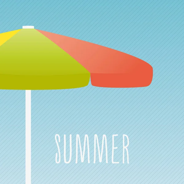 Parasol Coloré Détendez Vous Sur Plage Illustration Vectorielle Design Plat — Image vectorielle