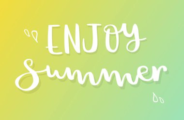 Yaz mektuplarının tadını çıkar. Mezuniyet geçmişi. Vektör illüstrasyonu, minimal tasarım