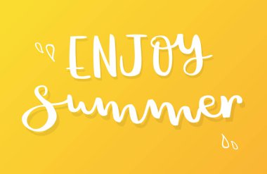 Yaz mektuplarının tadını çıkar. Mezuniyet geçmişi. Vektör illüstrasyonu, minimal tasarım