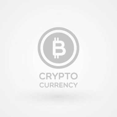 Bitcoin. Kripto para birimi konsepti. Dijital para birimi. Vektör illüstrasyonu, düz tasarım