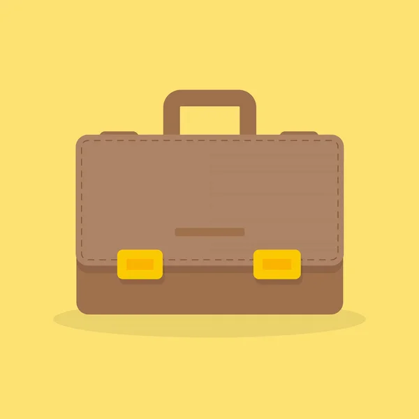 Briefcase Illustration Business Concept Colorful Icon Flat Design Vector Illustration — Vetor de Stock