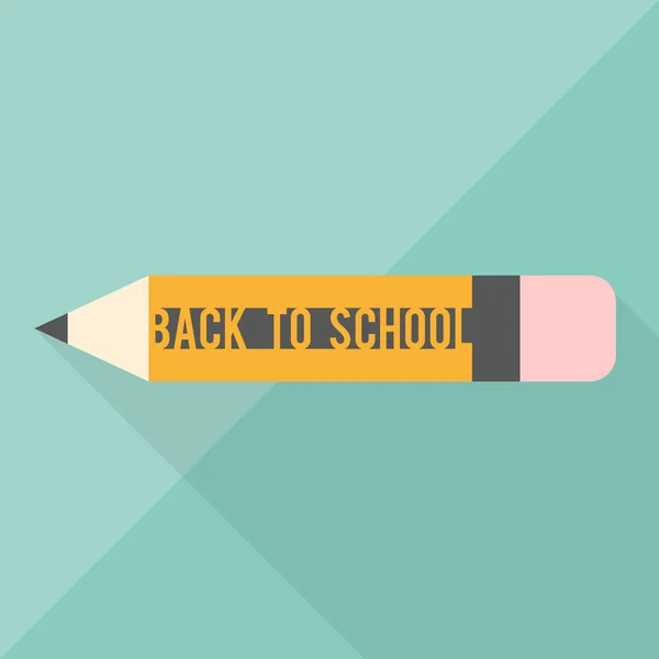 Back School Colorful Pencil Icon Vector Illustration Flat Design — Stock Vector