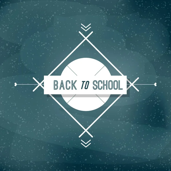 Back School Welcome Back School Label Vector Illustration Flat Design — Stock Vector