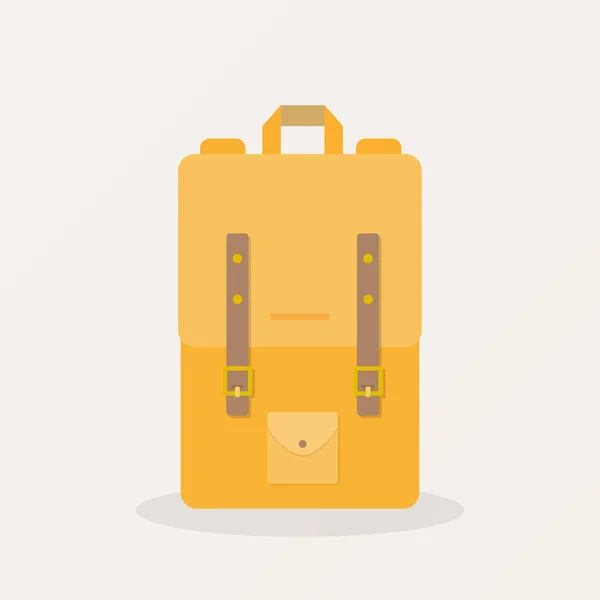 Icono Mochila Aislada Mochila Para Escuela Negocios Camping Calle Viajes — Vector de stock