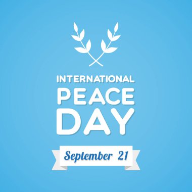 Zeytin dalı uzatan Uluslararası Barış Günü. 21 Eylül. Vektör illüstrasyonu, düz tasarım