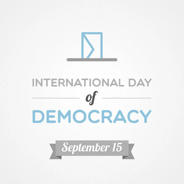 Día Internacional Democracia Septiembre Ilustración Vectorial Diseño Plano — Archivo Imágenes Vectoriales