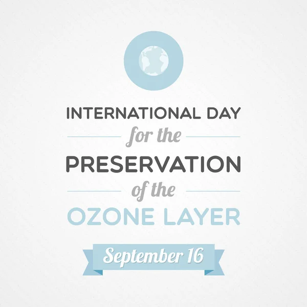 Día Internacional Conservación Capa Ozono Septiembre Ilustración Vectorial Diseño Plano — Archivo Imágenes Vectoriales
