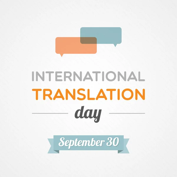 Día Internacional Traducción Septiembre Ilustración Vectorial Diseño Plano — Archivo Imágenes Vectoriales