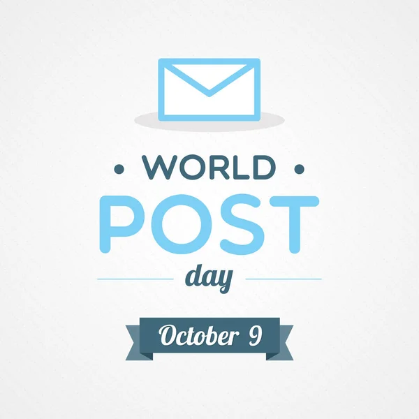 Día Mundial Del Post Octubre Icono Sobre Ilustración Vectorial Diseño — Archivo Imágenes Vectoriales