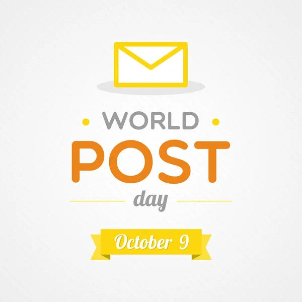Día Mundial Del Post Octubre Icono Sobre Ilustración Vectorial Diseño — Archivo Imágenes Vectoriales