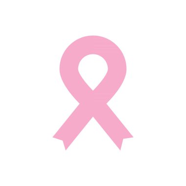 Pembe kurdele. Göğüs kanseri farkındalığı. Vektör illüstrasyonu, düz tasarım