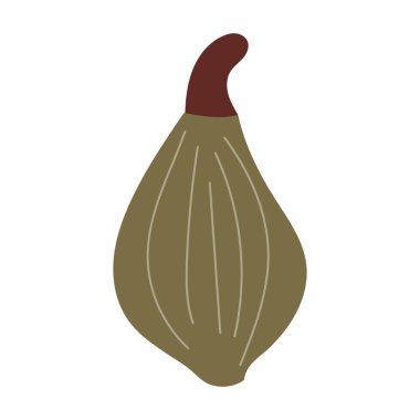 El yapımı balkabağı karalaması. Şükran Günü ve Cadılar Bayramı süsü. Vektör illüstrasyonu, düz tasarım