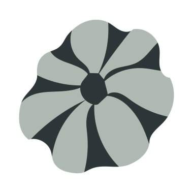 El yapımı balkabağı karalaması. Şükran Günü ve Cadılar Bayramı süsü. Vektör illüstrasyonu, düz tasarım