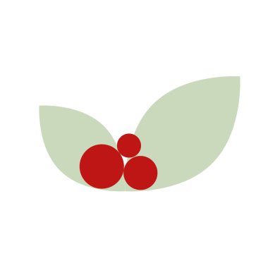 Geometrik Noel elementi. Davetiye, poster, kartpostal, reklam için. Vektör illüstrasyonu, düz tasarım