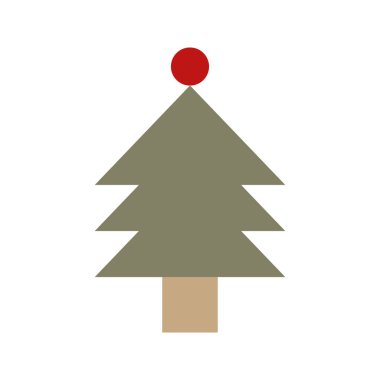 Geometrik Noel elementi. Davetiye, poster, kartpostal, reklam için. Vektör illüstrasyonu, düz tasarım