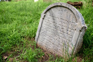 8 Temmuz 2020, Breclav Çek Cumhuriyeti. Breclav 'daki eski Yahudi mezarlığı. 8 Temmuz 2020, Breclav Çek Cumhuriyeti