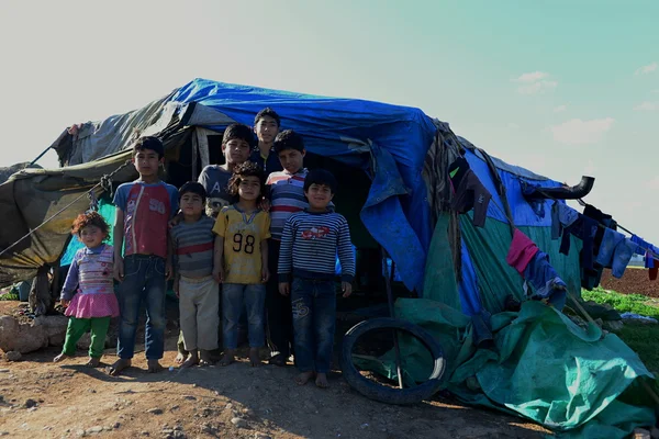 Retrato dos refugiados — Fotografia de Stock