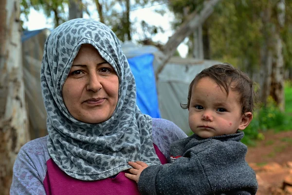 Retrato dos refugiados — Fotografia de Stock