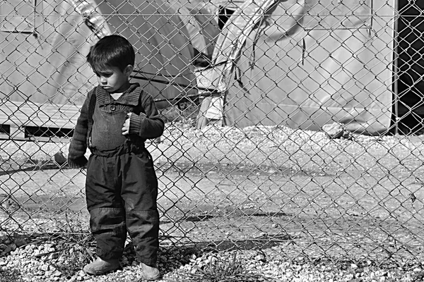 Personnes dans le camp de réfugiés — Photo