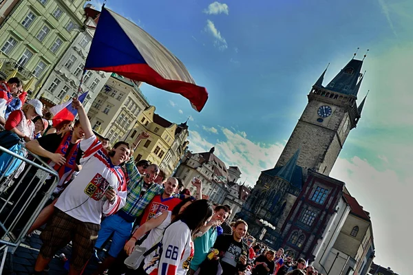 České fanoušky — Stock fotografie