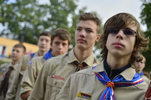 Tsjechische scouts tijdens eindelijk ronde van Svojsik race — Stockfoto