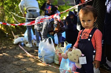 refugees in Bapska (Serbian - Croatina border)