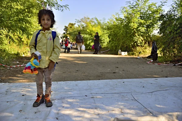 Refugees in Bapska (Serbian - Croatina border) — Φωτογραφία Αρχείου