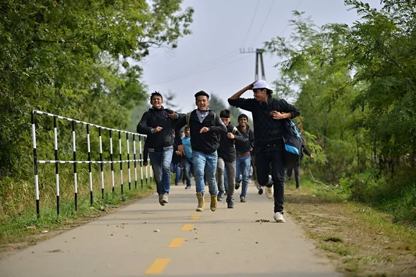 Menekültek onnan Magyarország — Stock Fotó