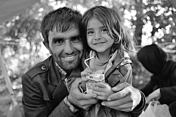 Refugiados en Babska (serbio - Croatina frontera) — Foto de Stock