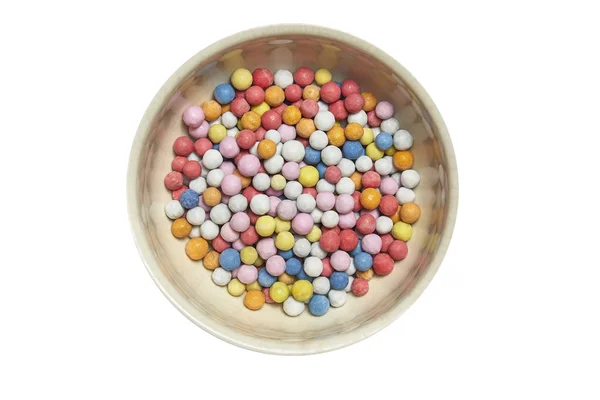 Bowl with colorful candies — Stock Photo, Image