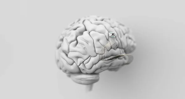 Mesterséges Intelligencia Neurális Hálózati Technológia Gépi Tanulás Gondolkodás Számítástechnika — Stock Fotó
