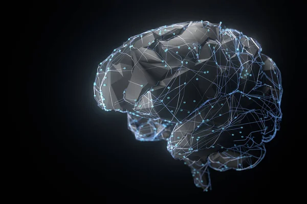 Inteligência Artificial Tecnologia Redes Neurais Aprendizagem Máquina Pensamento Computação — Fotografia de Stock