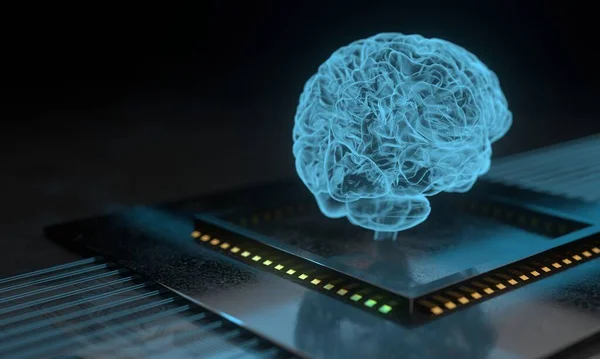 人工智能 神经网络技术 机器学习 — 图库照片