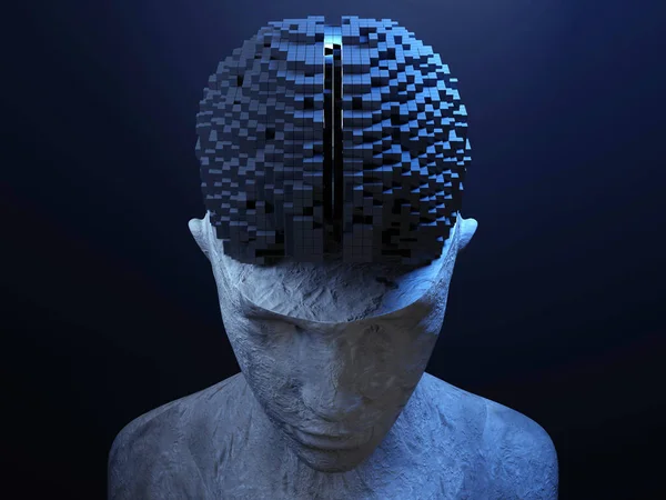 Inteligencia Artificial Tecnología Red Neural Aprendizaje Automático Pensamiento Computación — Foto de Stock