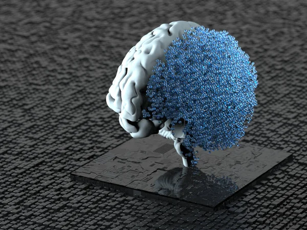 Inteligência Artificial Tecnologia Redes Neurais Aprendizagem Máquina Pensamento Computação — Fotografia de Stock